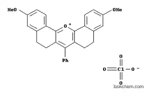 Molecular Structure of 108826-49-9 (3,11-DIMETHOXY-7-PHENYL-6,8,9,13B-TETRAHYDRO-5H-DIBENZO[C,H]XANTHYLIUM PERCHLORATE)